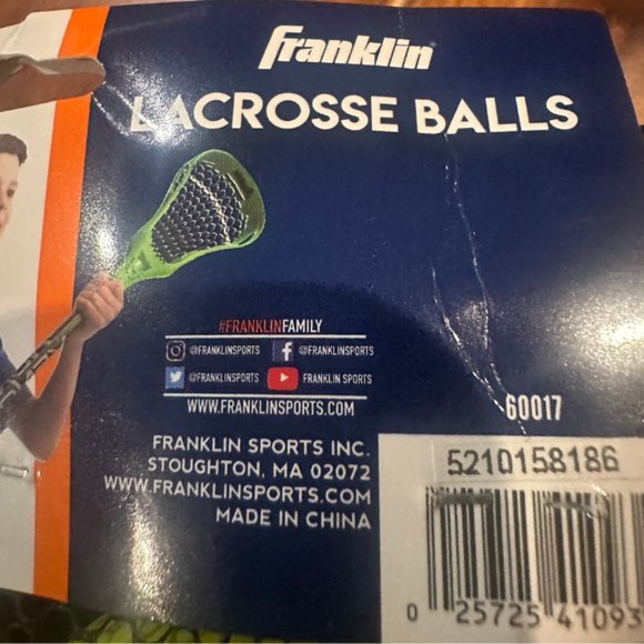 7” inch Franklin Lacrosse Balls - Set of 6 - New in Bag - Picture 2 of 5